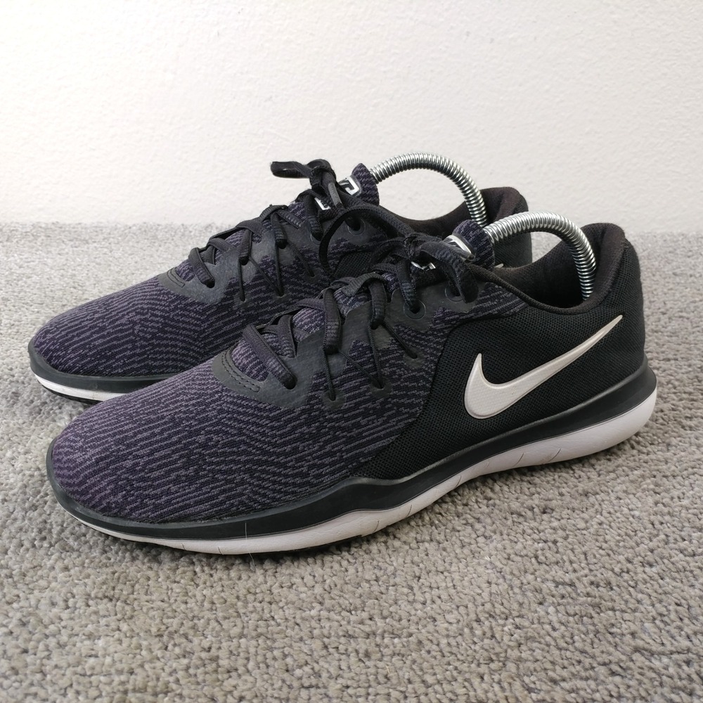 Nike Flex Supreme TR 6 Womens 9 Running Shoes Black Gray 909014-001 Sneaker